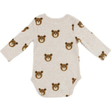 Teddy Face Print Pocket Onesie