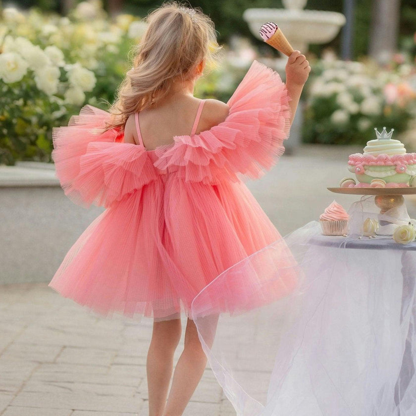 Blush Feather Fairy Tulle Dress