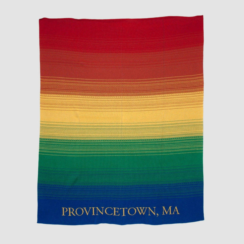 Custom Personalized Holiday | Stripes Sustainable Knit Throw Blanket - Pride for All