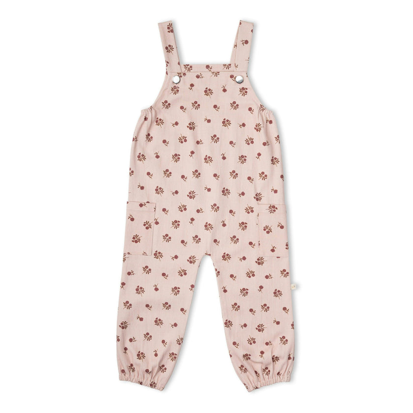 Organic Twill Overalls - Rosebud