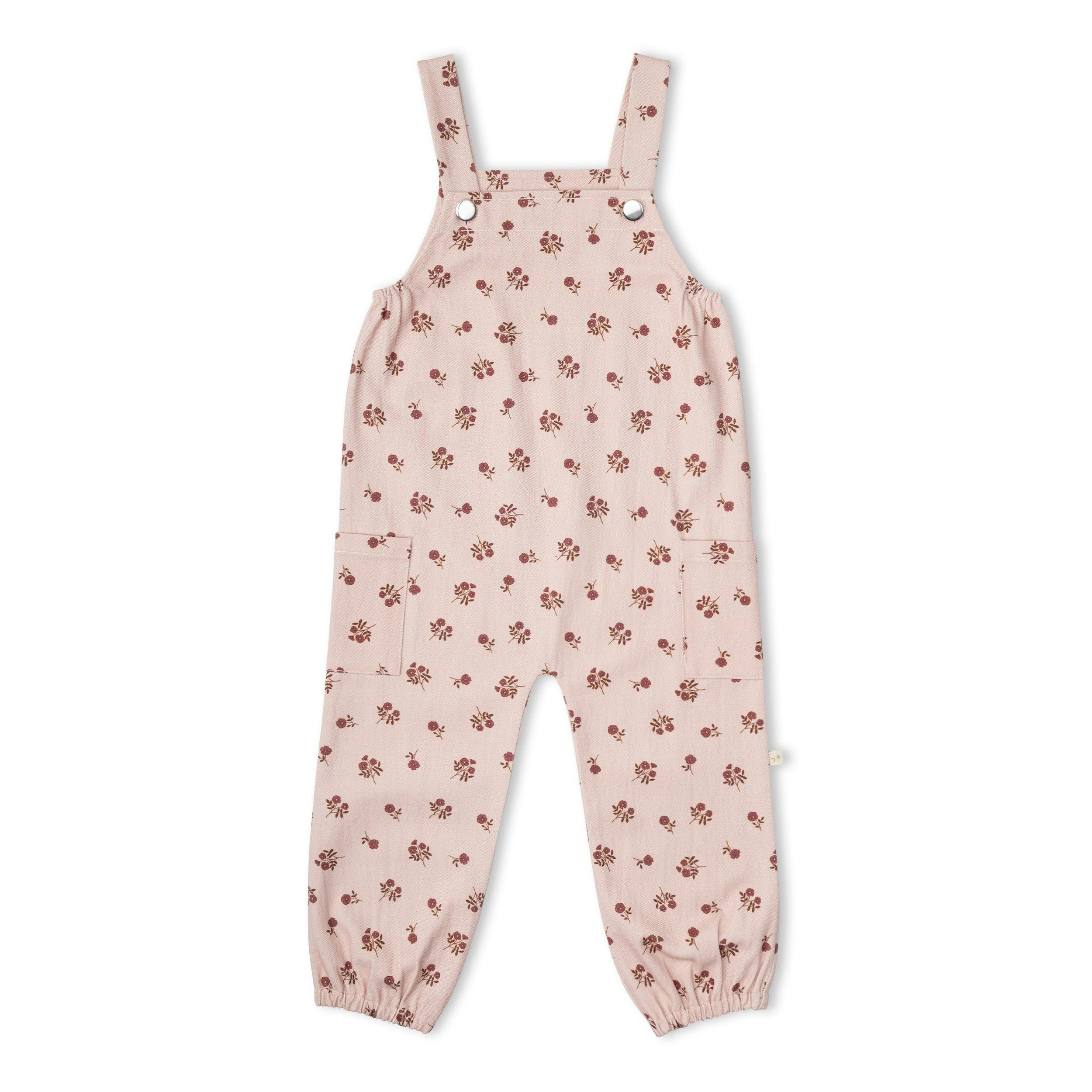 Organic Twill Overalls - Rosebud