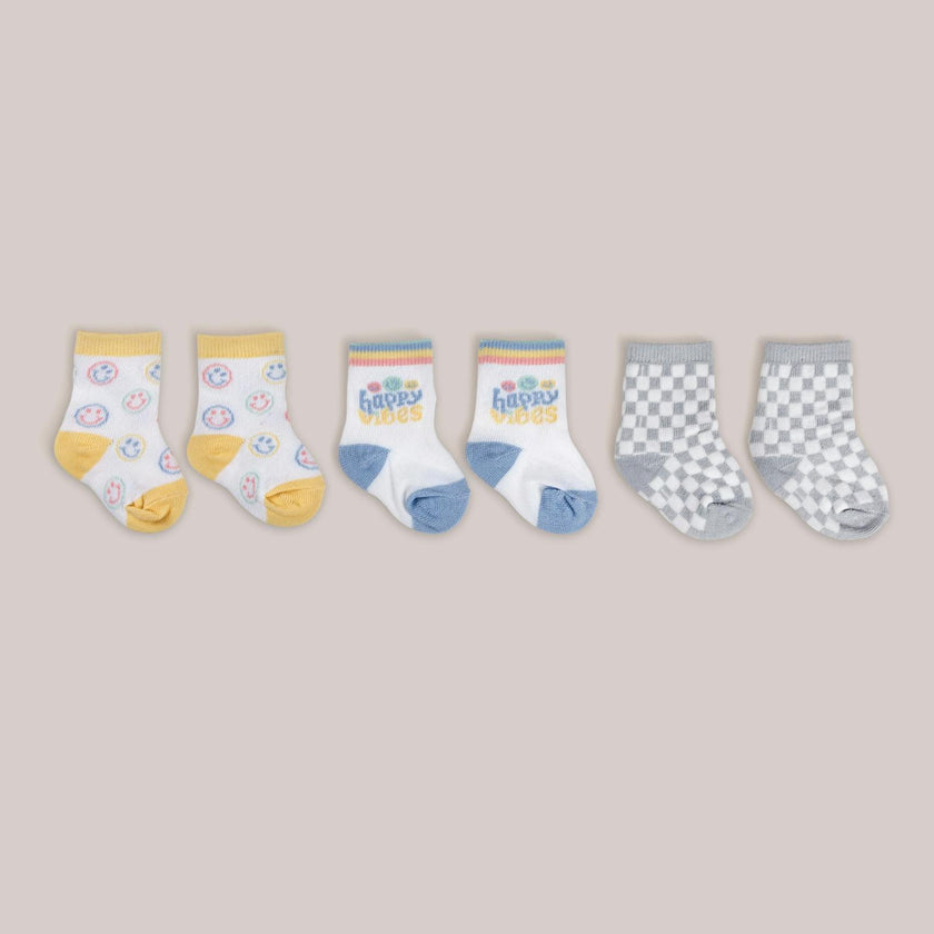 Baby Socks Trios With Zipper Wash Bag