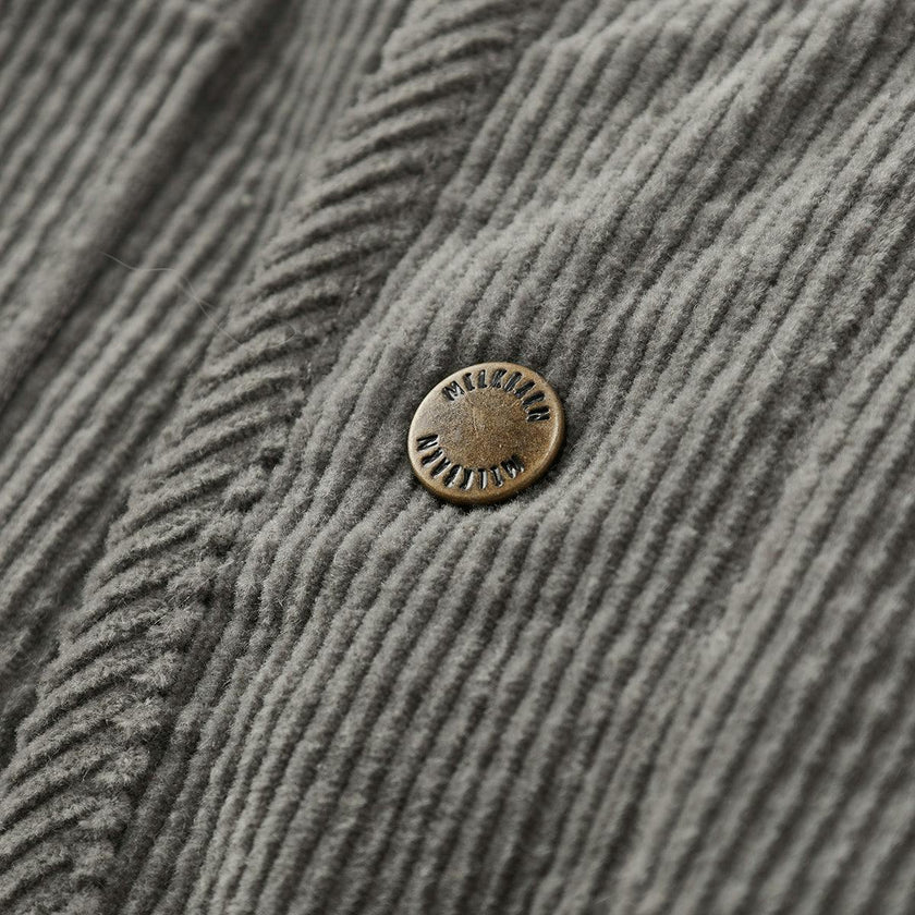 Grey Corduroy Sherpa Reversible Jacket