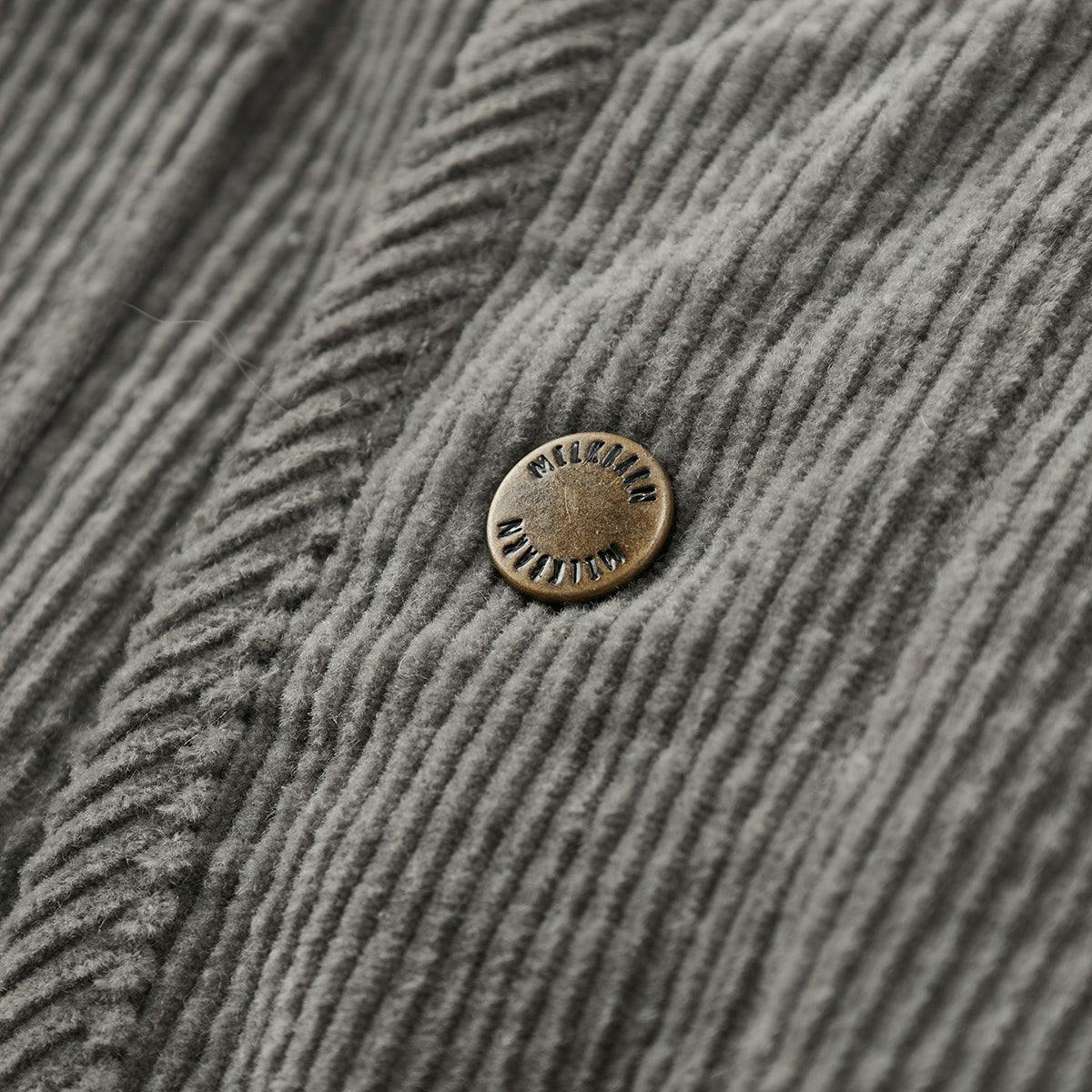 Grey Corduroy Sherpa Reversible Jacket