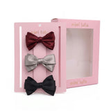 Multicolor Classic Satin Bow Hair Clip Set