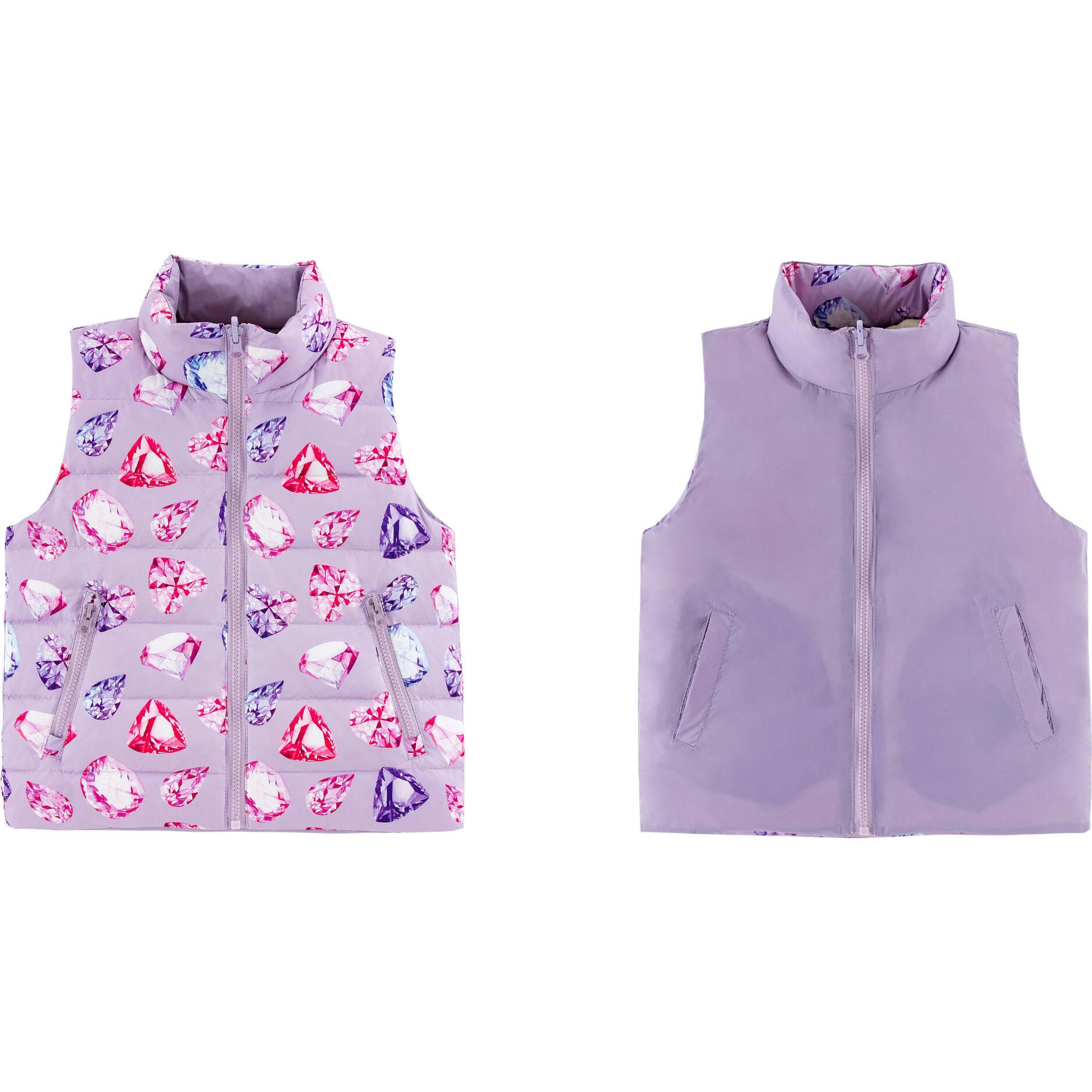 Casey Reversible Down Vest, Purple