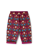 Folk Birds Reversible Pull On Trousers, Purple