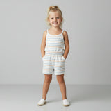 Organic Tank Romper - Cabana Stripes