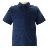 Terry Towel Short Sleeve Front Pocket Polo Shirt