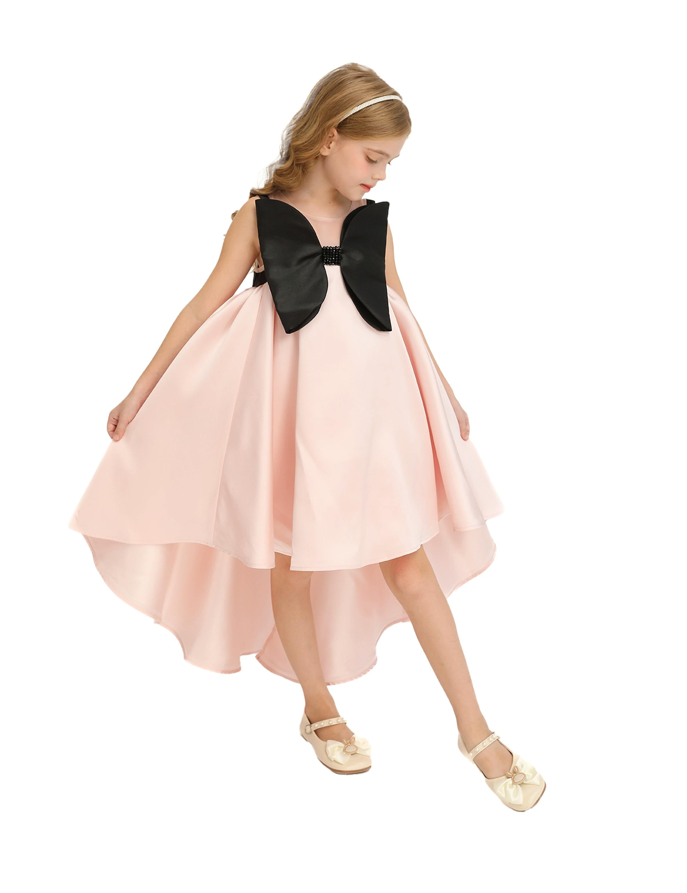 Pink Dress Black Bow Ophelia Dress