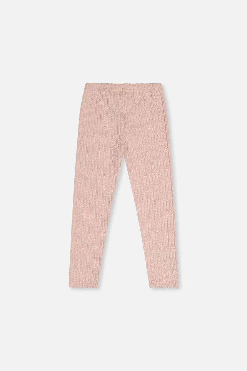 Jacquard Leggings Pale Dusty Pink