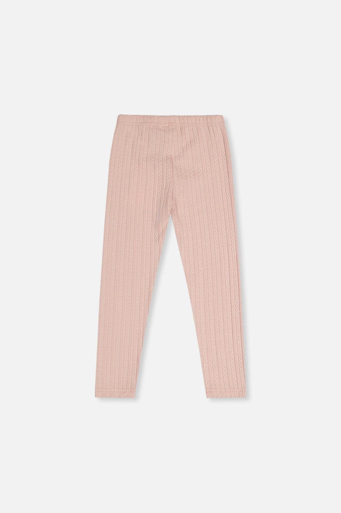 Jacquard Leggings Pale Dusty Pink