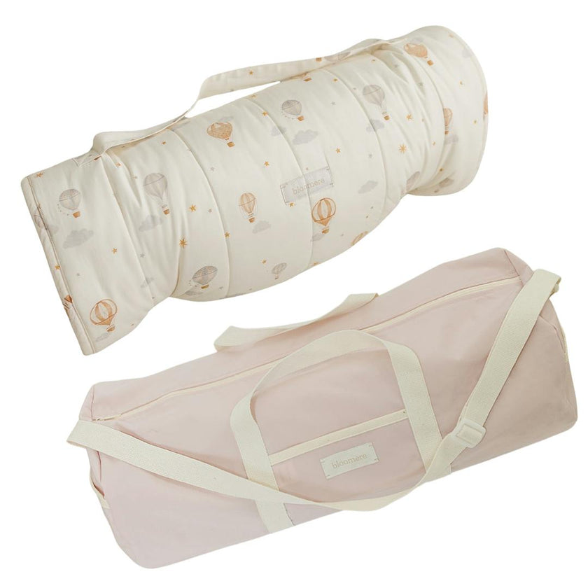 BLOOMERE  Nap Mat Set (Hot Balloon Pink Bag)