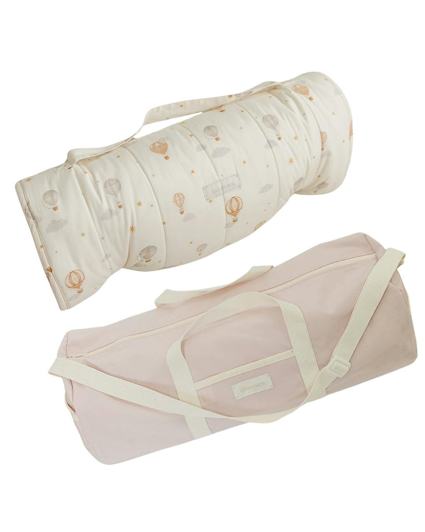 BLOOMERE  Nap Mat Set (Hot Balloon Pink Bag)