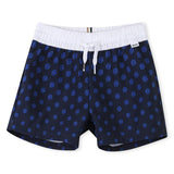 Navy Pattern Swim Shorts