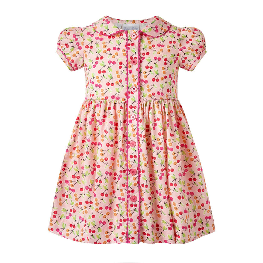 Cherry Button-front Dress