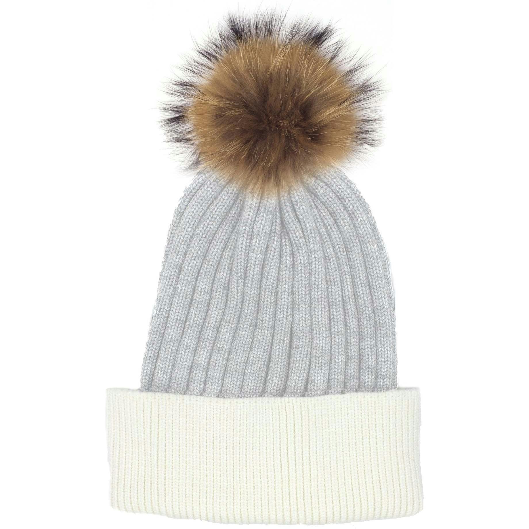 Ribbed Flat Wool Blend Hat (Snap On Pom Sold Separately)