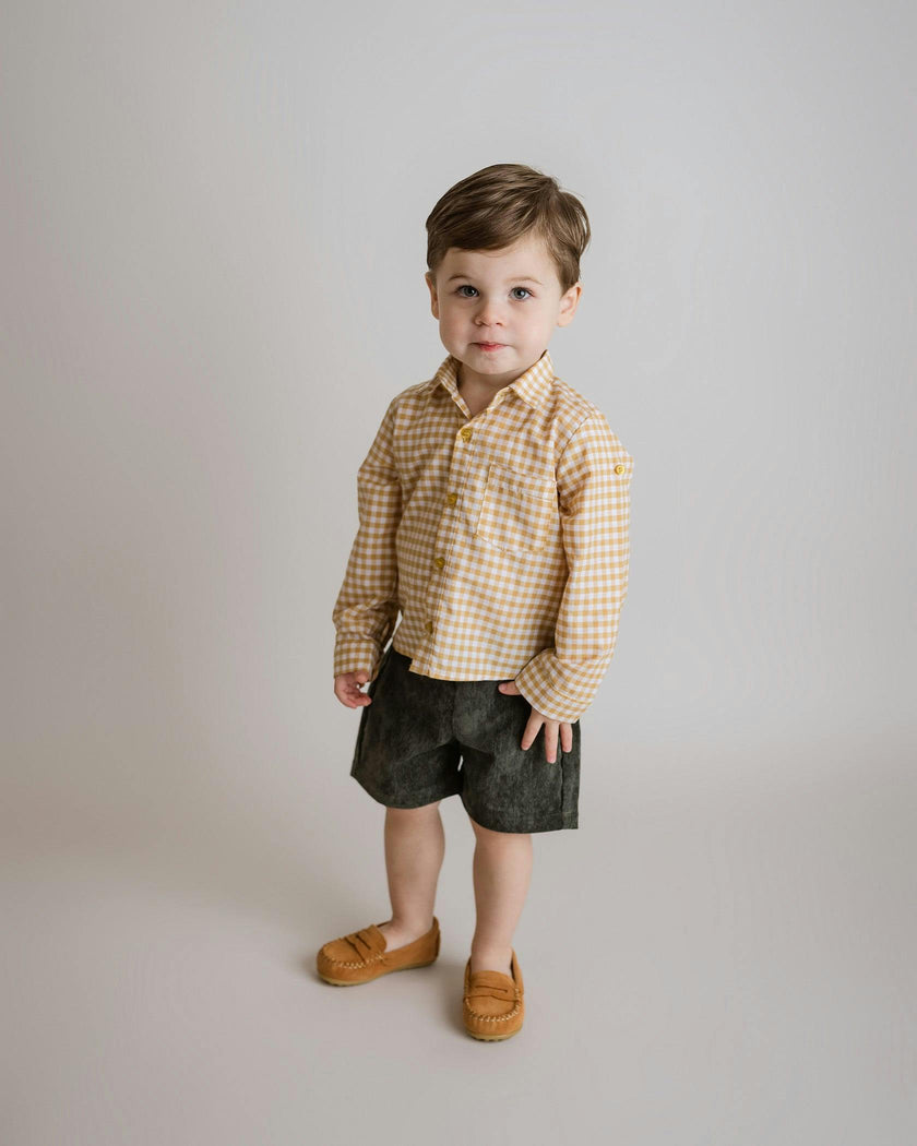 Forest Green Corduroy Shorts