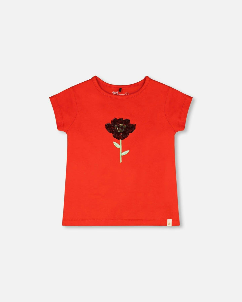 Organic Cotton Jersey T-Shirt Red