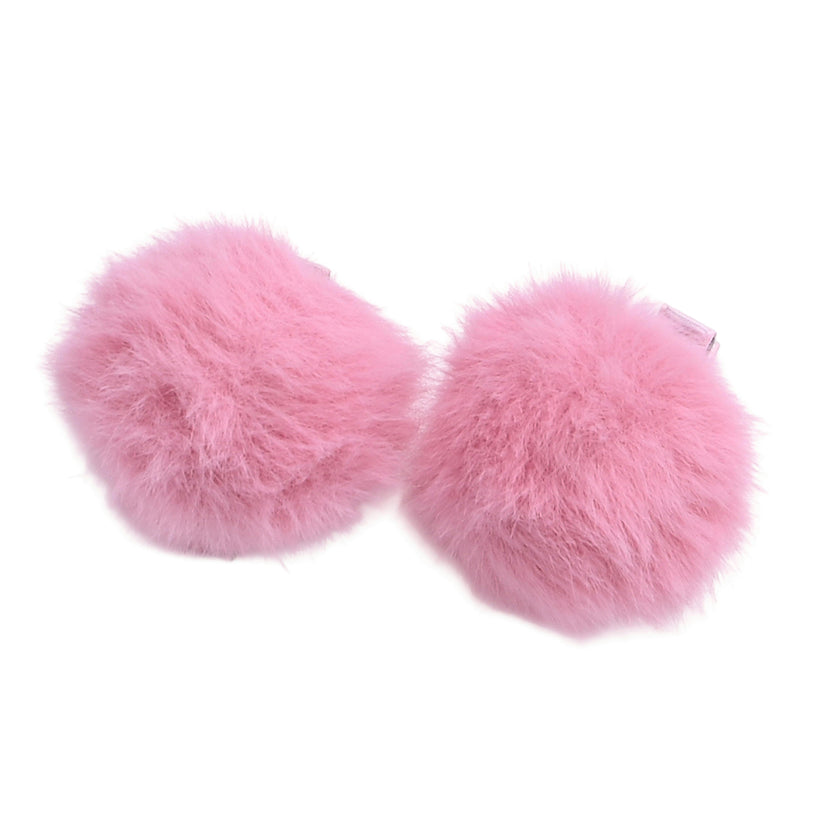 Fluffy Pom-Pom Hair Clip Set