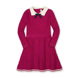 Organic Collared French Cable Sweater Dress