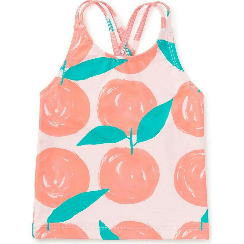 Cross Back Tankini Top, Orange