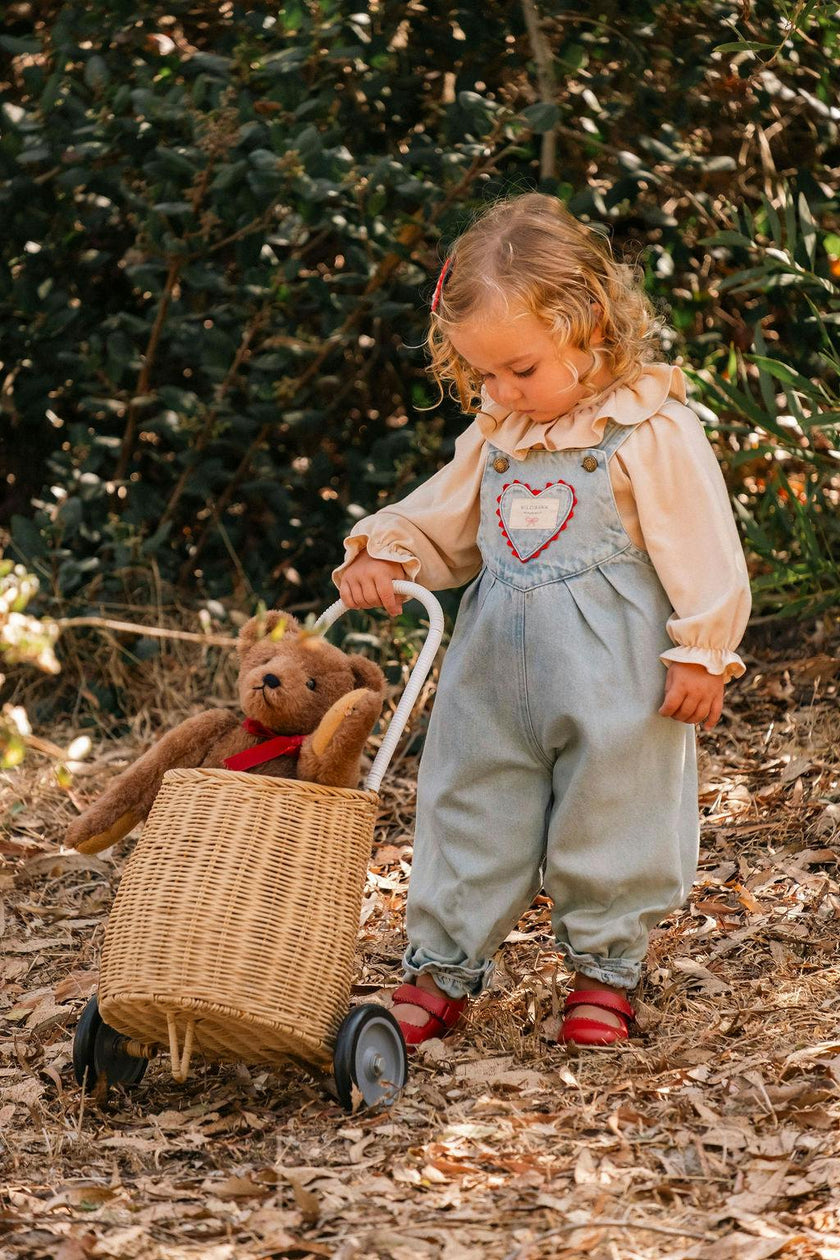 Overall Romper in Denim Darling