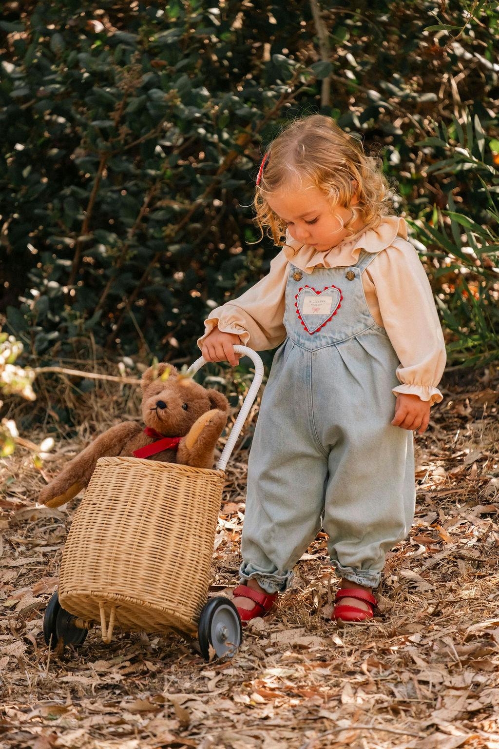 Overall Romper in Denim Darling