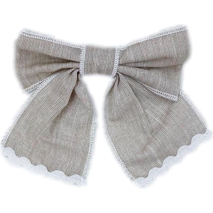 Ashlyn Linen Petite Hair Bow