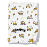 Love Trucks White Bamboo Blanket