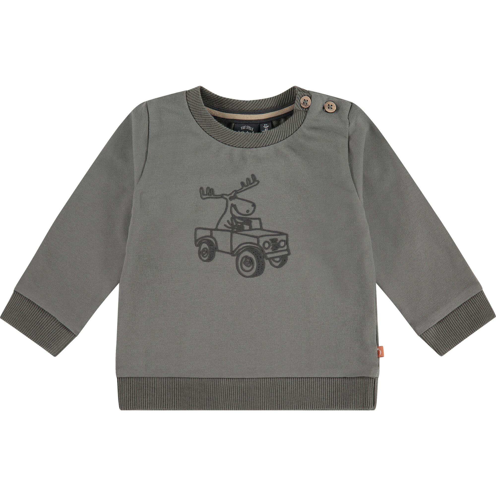 Driving Jeep Graphic Crew Neck Pullover Sweatshirt