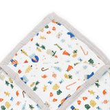 Cotton Muslin Quilted Throw - Christmas Time
