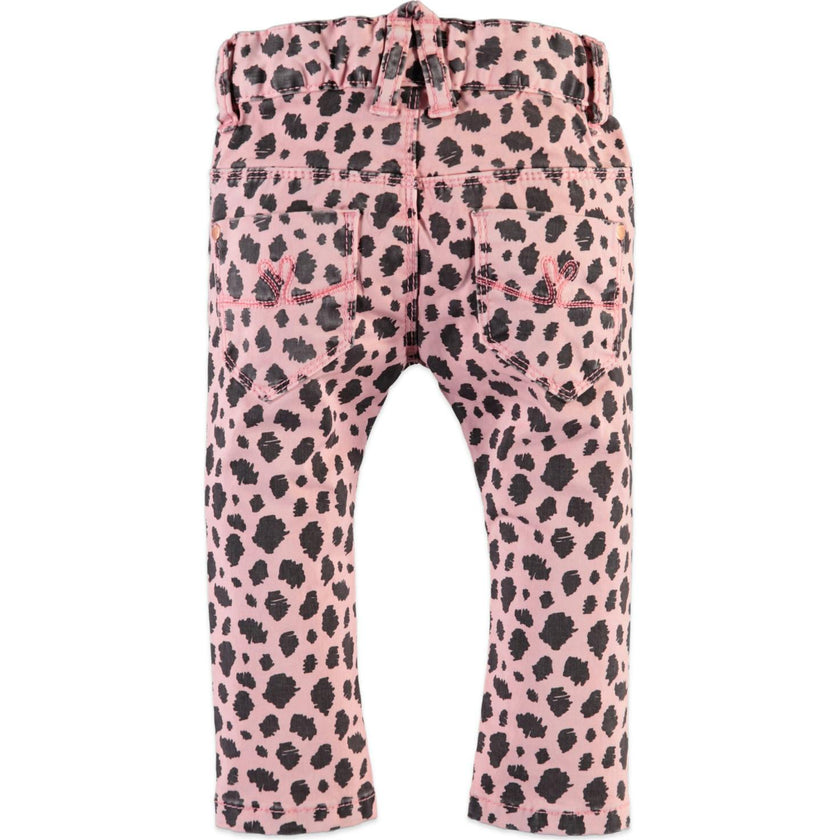 Leopard Print Denim-Style Pants