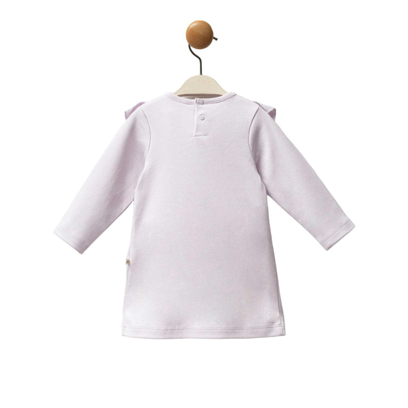 Lilac Butterfly Neckline Ruffle Top
