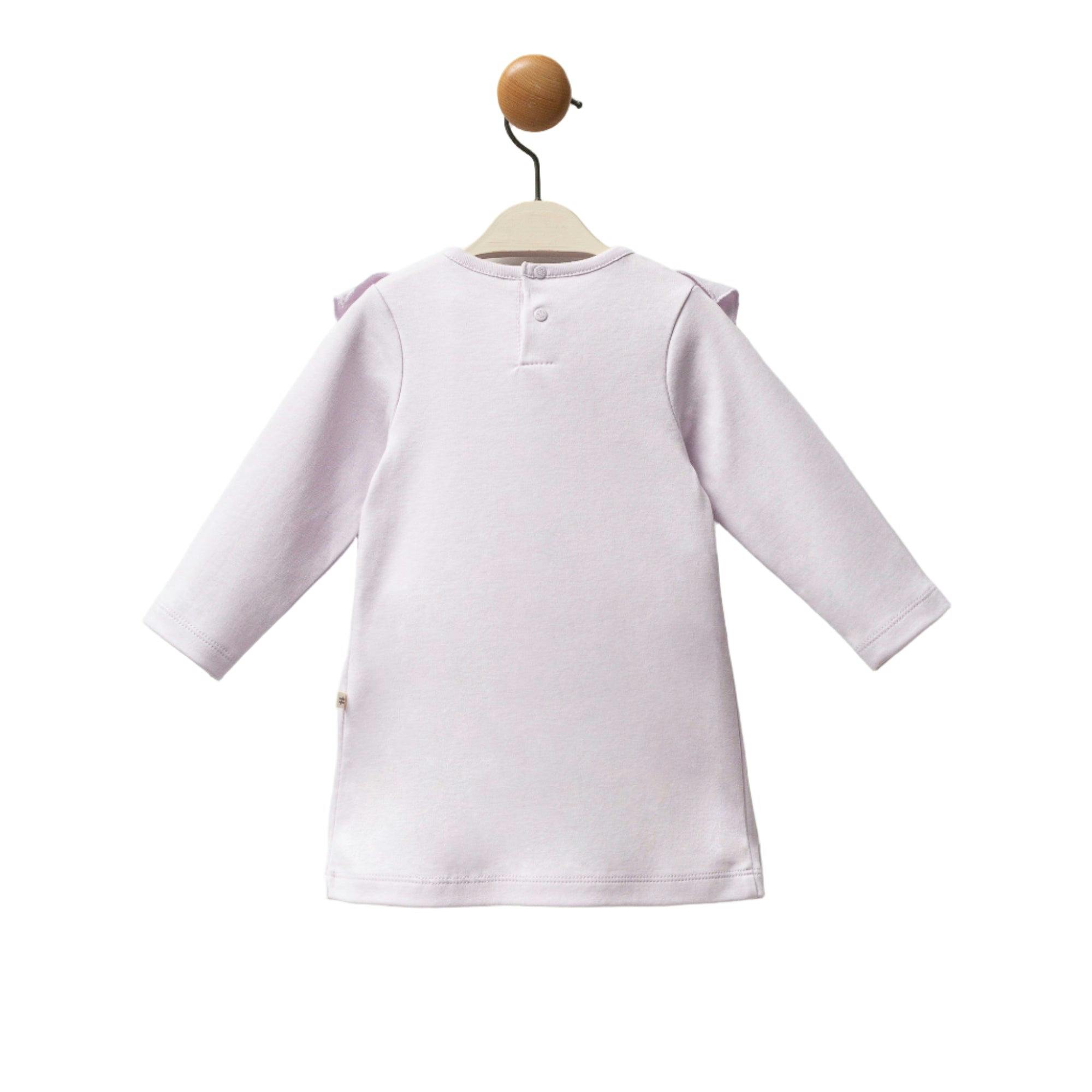 Lilac Butterfly Neckline Ruffle Top