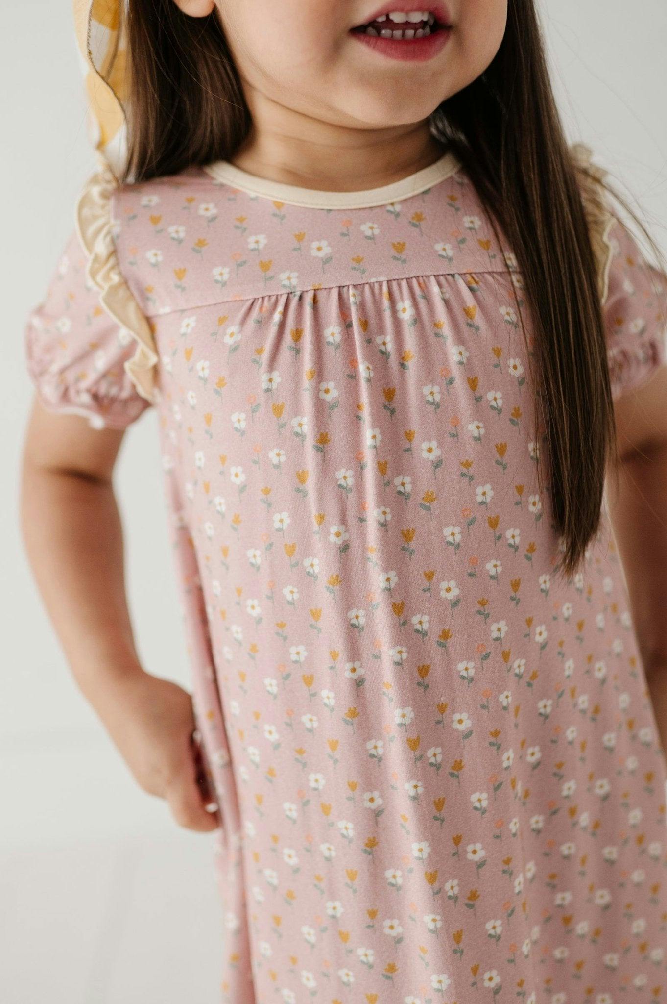 Girls Night Gown in Floral Chicken
