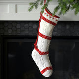 Cable-Knit Stocking with Laced Top