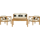 Nunzio 4-Piece Outdoor Set with Accent Pillows