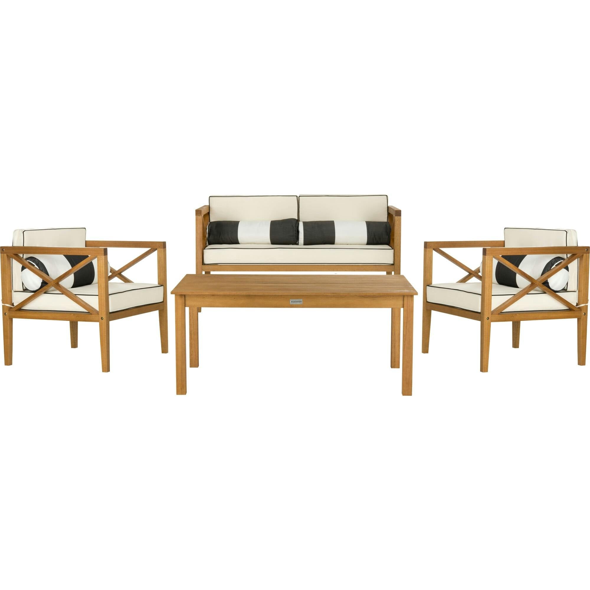 Nunzio 4-Piece Outdoor Set with Accent Pillows