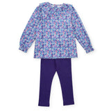 Emma Set Girls' Legging Set Blackberry Floral