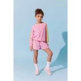 Pink Rainbow Sequin Stripe Short Set