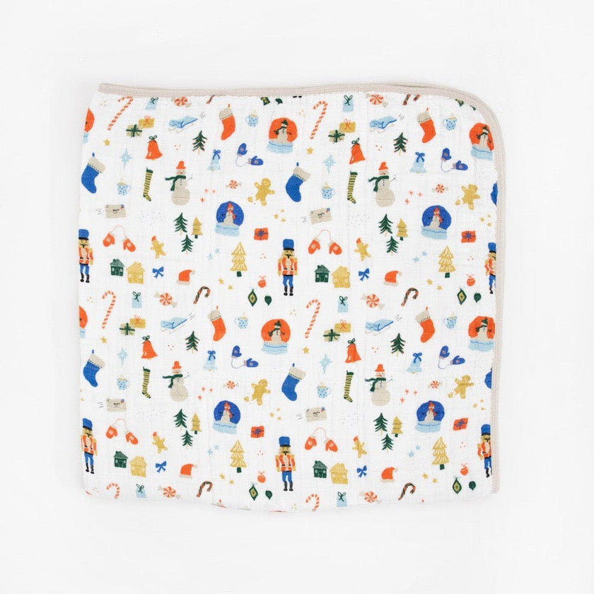 Original Cotton Muslin Quilt - Christmas Time