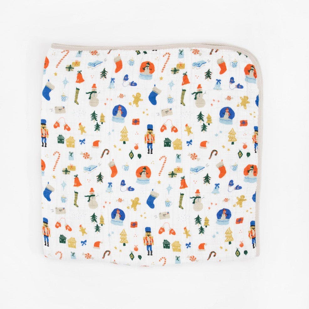 Original Cotton Muslin Quilt - Christmas Time