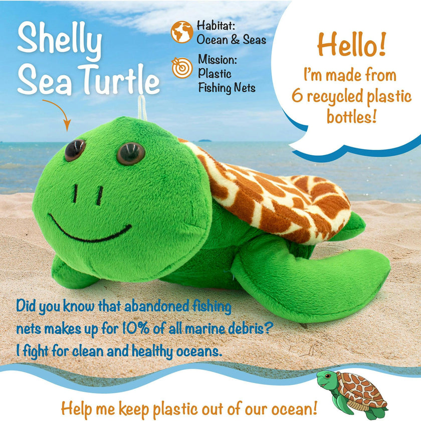 Shelly The Sea 12" Stuffed Plush Toy w/ Authentic Animal Sounds