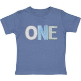 One Patchwork Patch Short Sleeve T-Shirt - Indigo