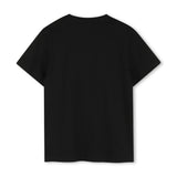 Black Regular-fit T-shirt in Cotton with Red Logo