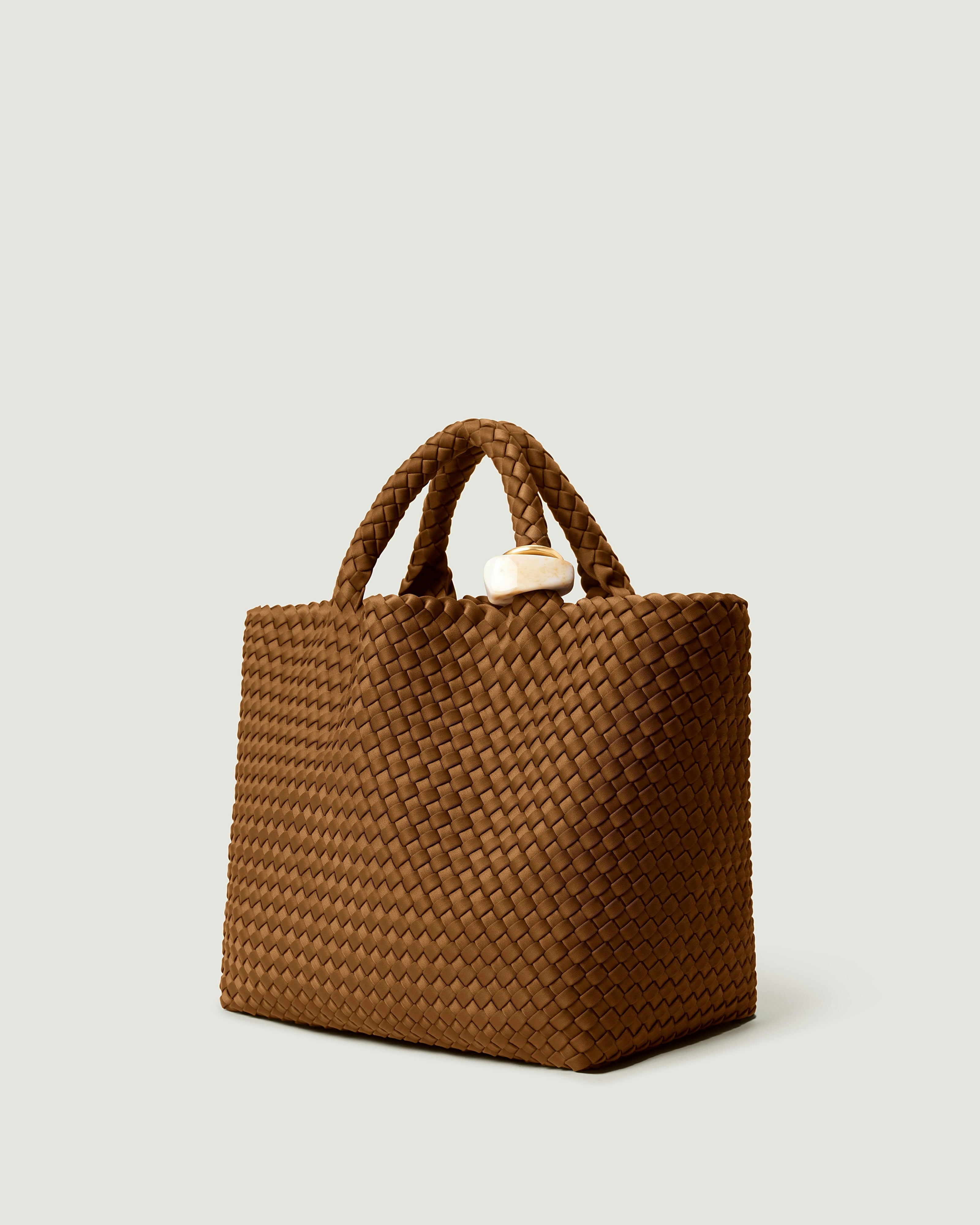 St. Barths Medium Tote Beads | Teak