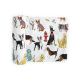 Cotton Muslin Swaddle Blanket - Woof