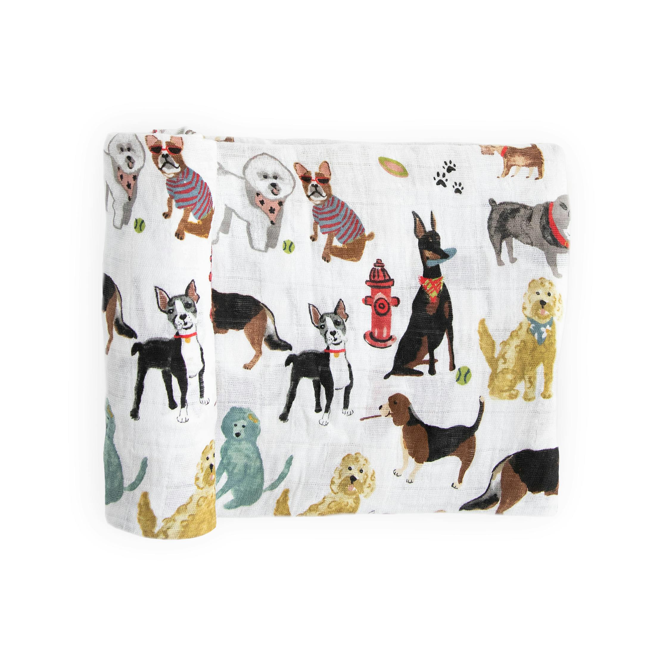 Cotton Muslin Swaddle Blanket - Woof