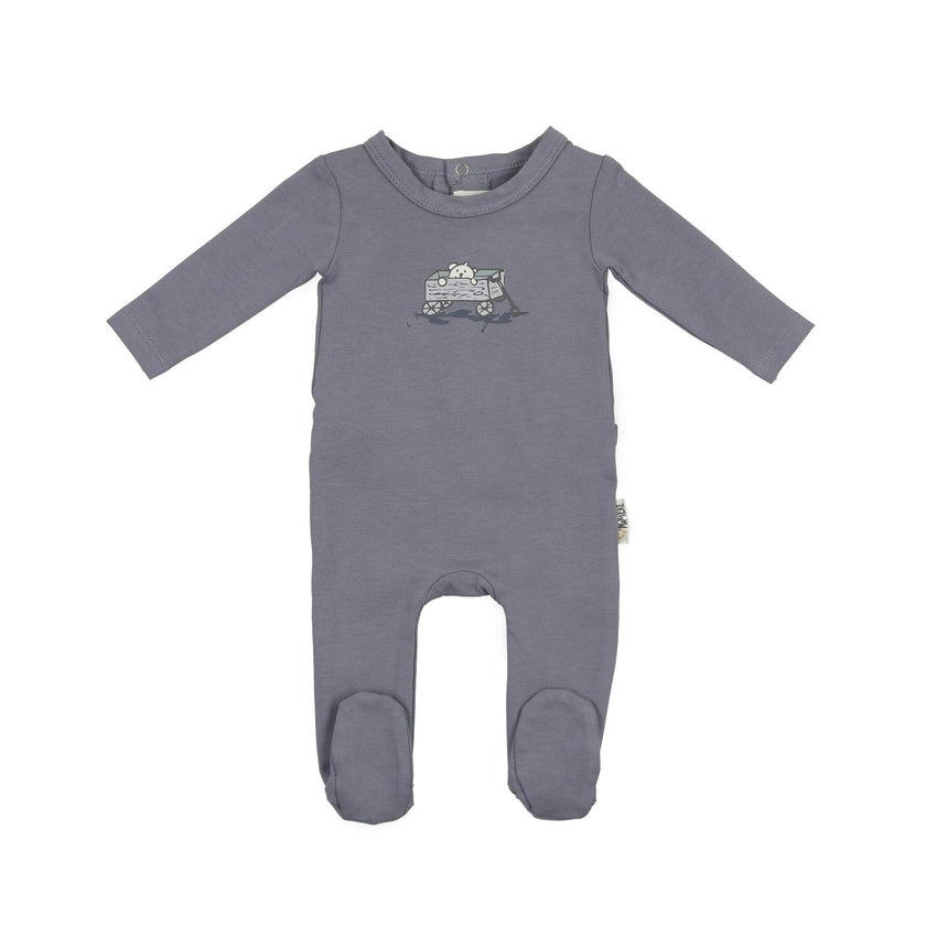 Teddy Wagon Footie and Beanie Set